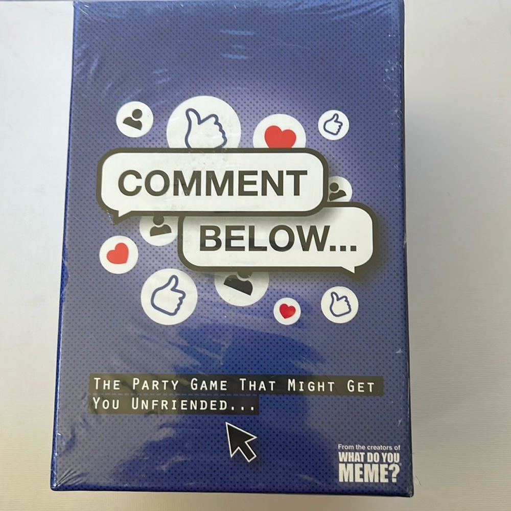 Comment Below Adult Party Game - From the Creators of What Do You Meme - New